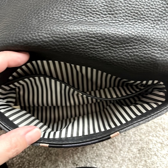 NWOT - Kate Spade Jackson Street Harlyn Felt Crossbody Bag - Grey/Black/Blue - Picture 4 of 7